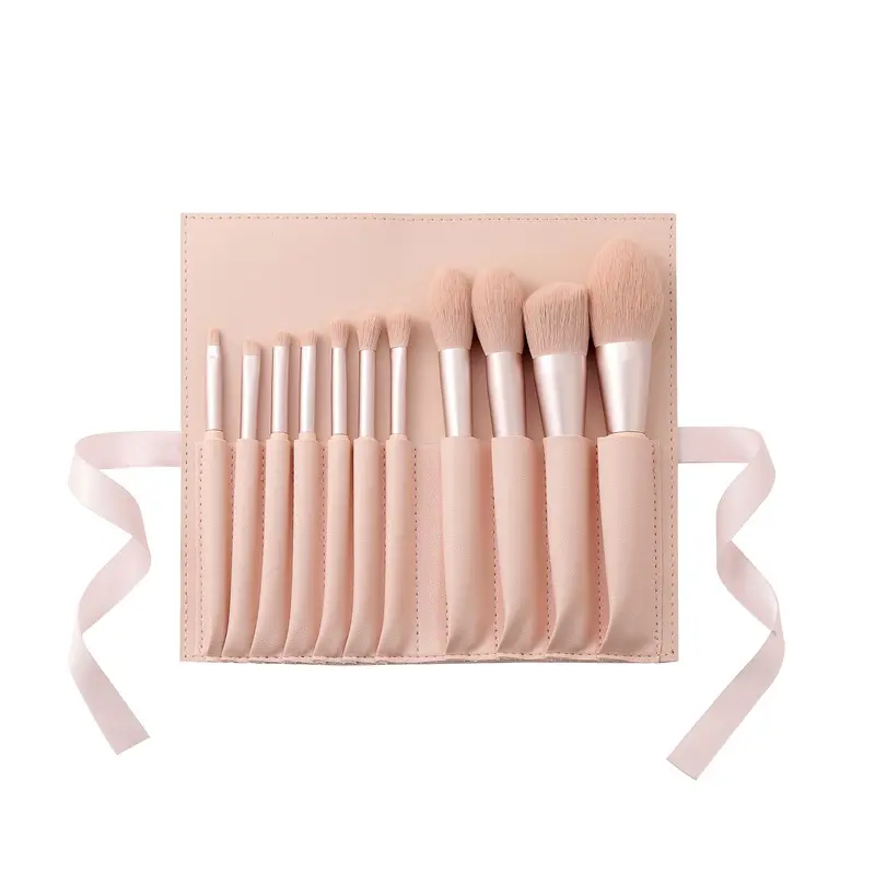 Classic Makeup Brush Set Soft Synthetic Fiber Hair Pink Makeup Brush 11pcs Makeup Brush Set Tool