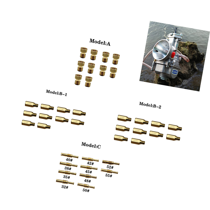 10PCS/Set Slow/Pilot Jet or Main Jet For PWK Keihin OKO CVK Mikuni KOSO Motorcycle Carburetor Vice Injectors Nozzle