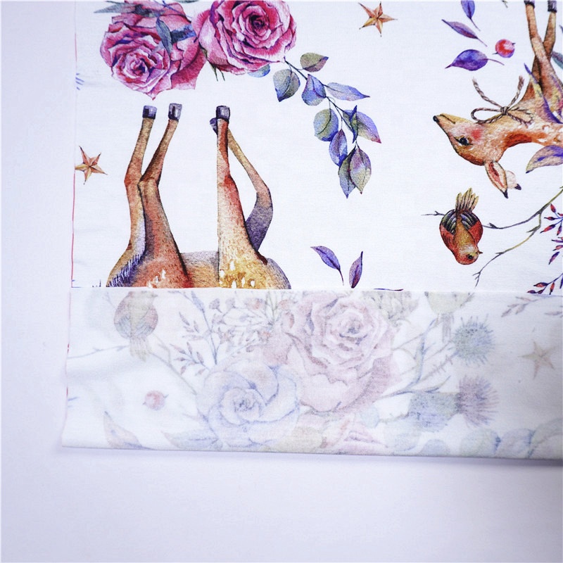 Attractive price new type bamboo custom printed fabric 95% organic bamboo 5% lycra for Baby Cloth 230-250GSM