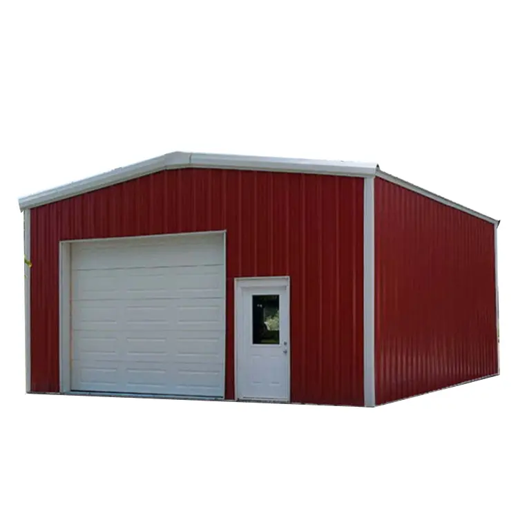 Prefabricated metal garage pole barn prefab steel warehouse aircraft hangar mobile garage