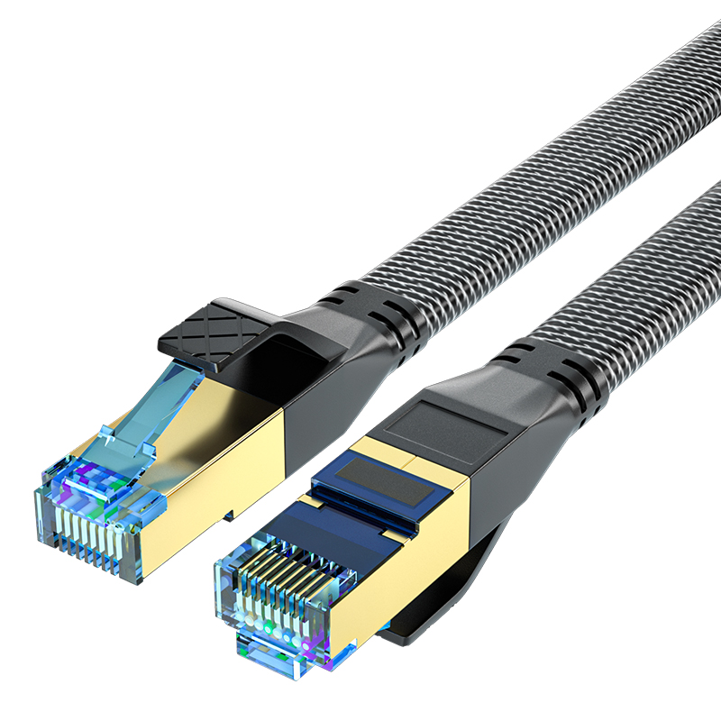 Заводской плоский Cat8 Rj45 FTP Кабель связи Lan 2000 МГц 40 Гбит/с Cat 8 Ethernet соединительный кабель