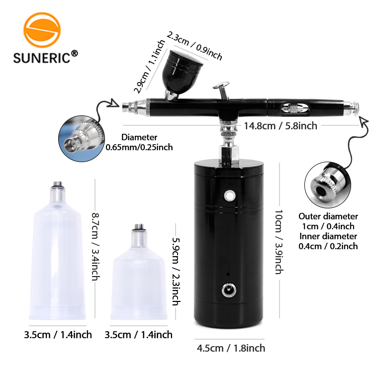 Portable bakeware set spray gun kit electric airbrush with compressor for cake decoration tattoo stencils