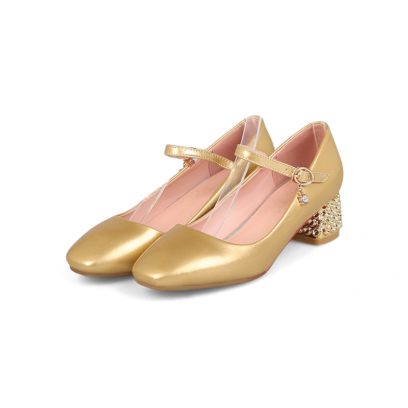 Girls high-heeled shoes little girl piano performance crystal single shoes princess children's shoes