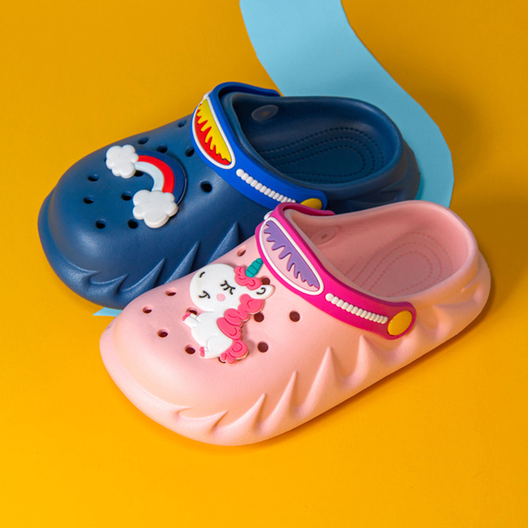 Детские сланцы Yeezy Crocs, обувь на платформе, симпатичные детские тапочки, сандалии для девочек и мальчиков