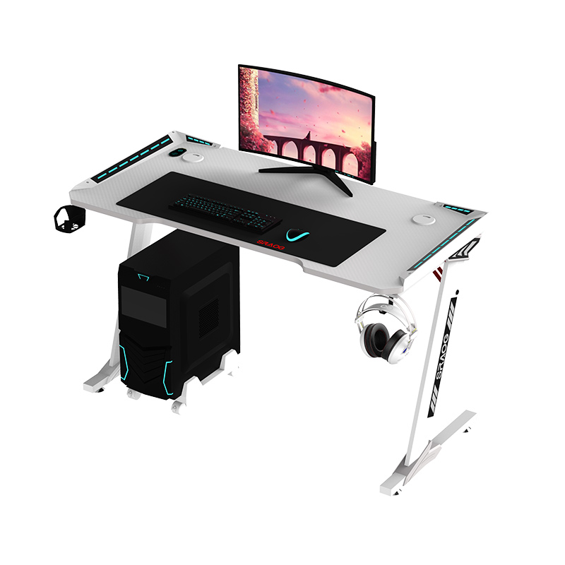 Белый игровой стол 2021 Горячая продажа Прямая поставка с фабрики RGB игровой стол ПК стол офисный стол