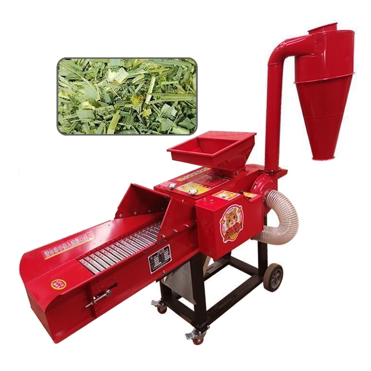 chaff cutter machine with diesel engine silage agricultural straw forage chopper animal feed milling crushing machine