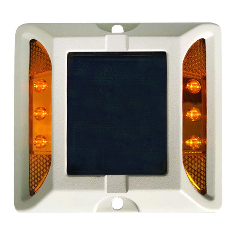 HOAN Aluminum LED Driveway Street Traffic Deck Marker Light Red Yellow Green Waterproof Solar Road Stud