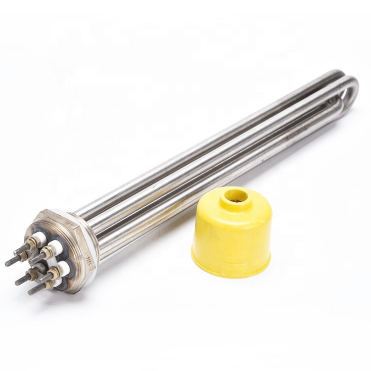 15kw immersion heater pipe with thread flange immersion industrial tubular heater element for fluid heating