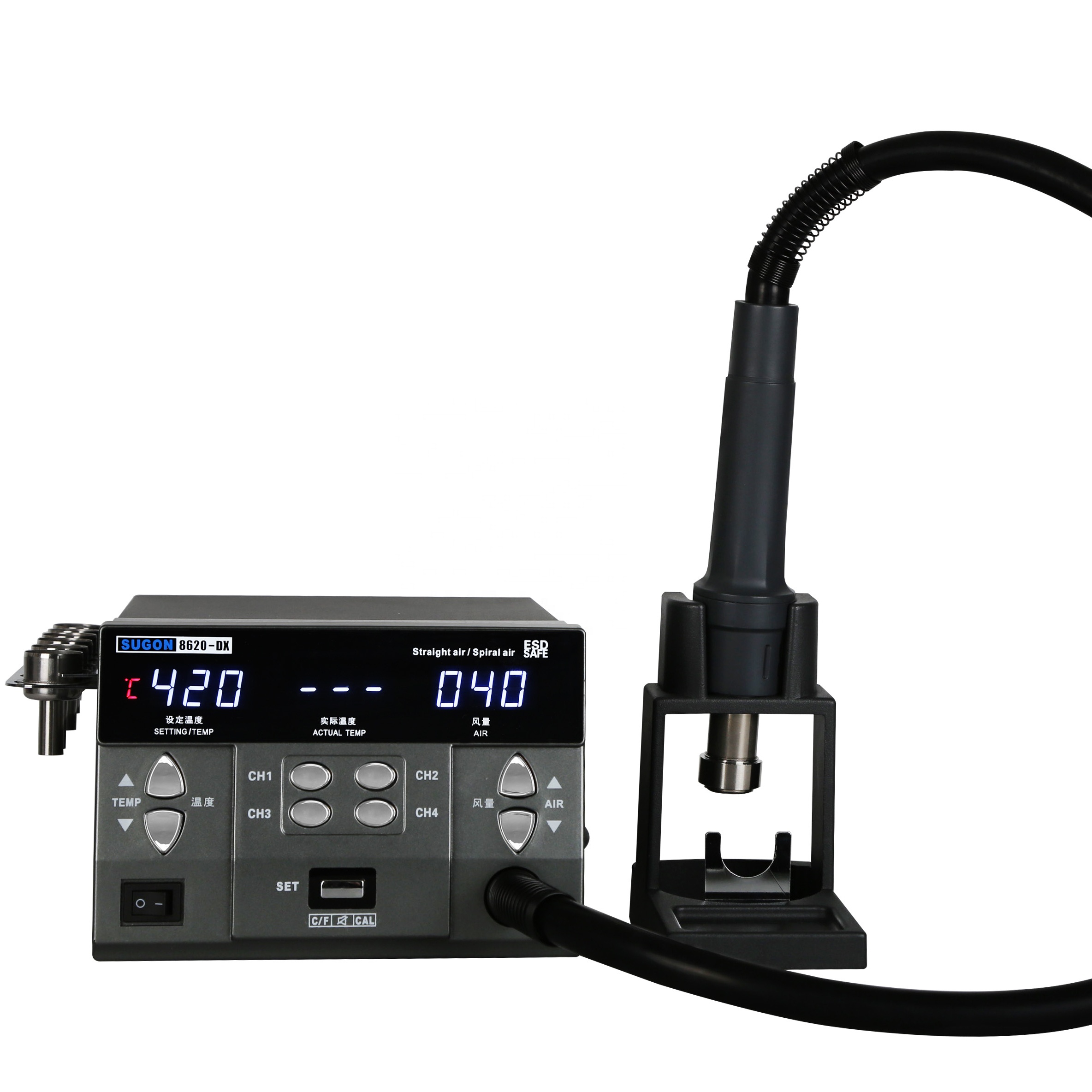 Паяльная Тепловая пушка SUGON 8620DX высокой мощности, 1300 Вт, 60 Гц, с элементом быстрого нагревательного пистолета, наладочная станция с горячим воздухом для ремонта