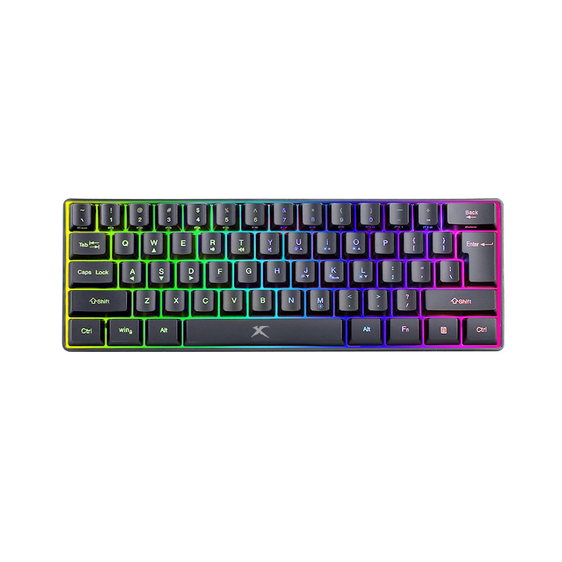 2021 оптовая продажа 60% 61 клавиши мини RGB эргономичная клавиатура ПК teclado Проводная Бесшумная мембранная клавиатура с логотипом клиента для компьютера офиса