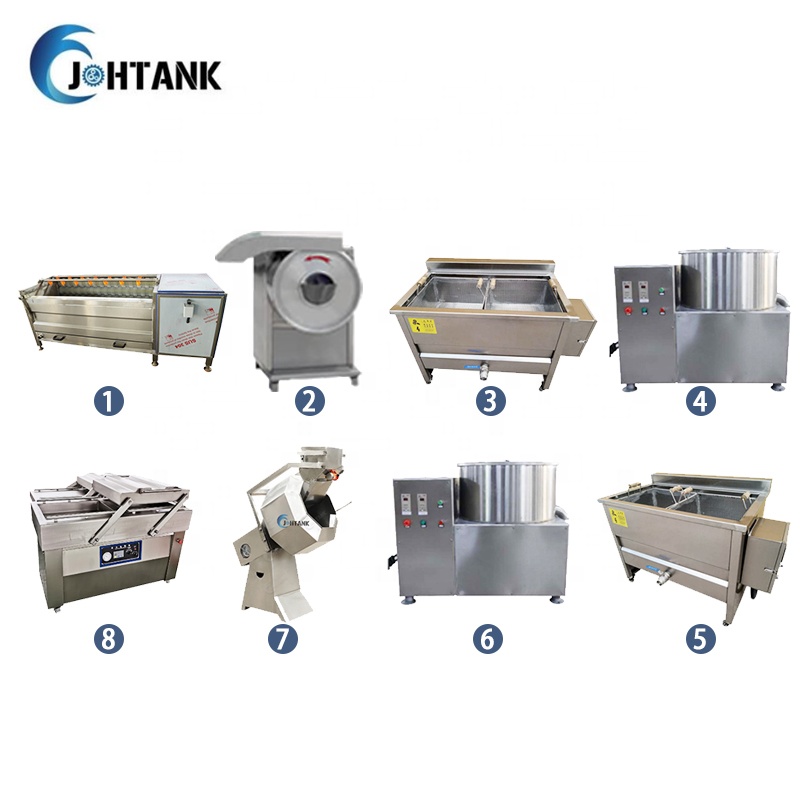 Price Mini Semi Automatic Potatoes Banana Chips French Fries Fry Making Machine Production Line