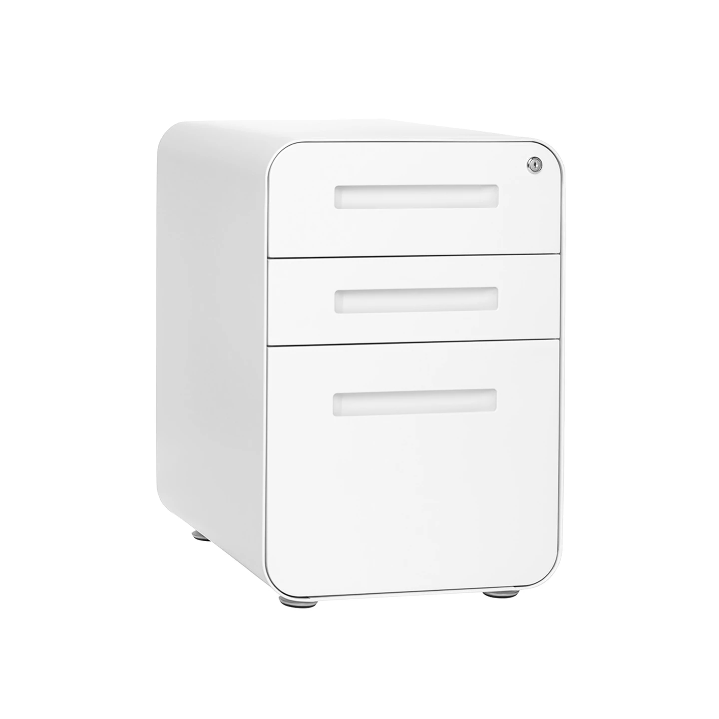 3 Drawers file cabinets steel round corner Mobile Pedestal cabinet