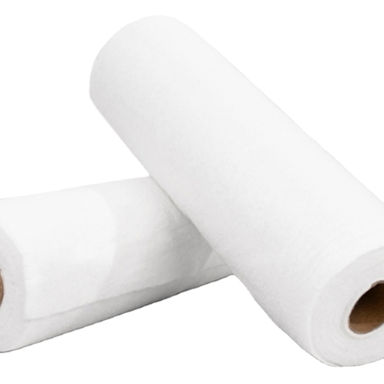 100%Bamboo fiber Spunlace Non Woven dry Towels Raw Materials non Woven Fabric For Disposable Dry Wipes