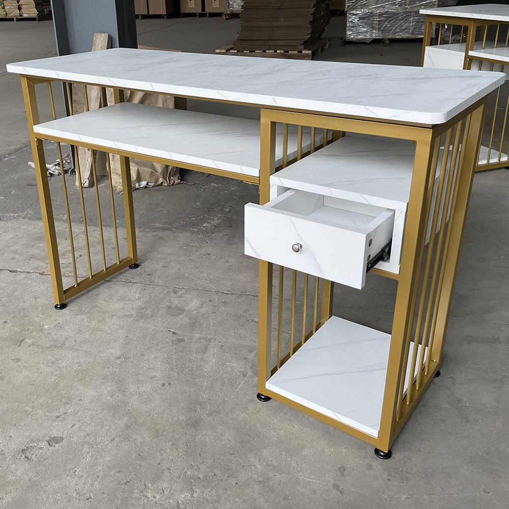 Factory Direct Sales Beauty Salon White Nail Table Manicure Table With Nail Tool Storage Box