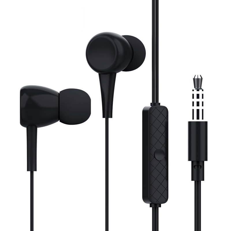 Pujimax HIFI музыкальные наушники 3,5 мм In-ear-монопод с проводным управлением и бас наушники спортивные Hands-free наушники с микрофоном для ПК телефон планшет