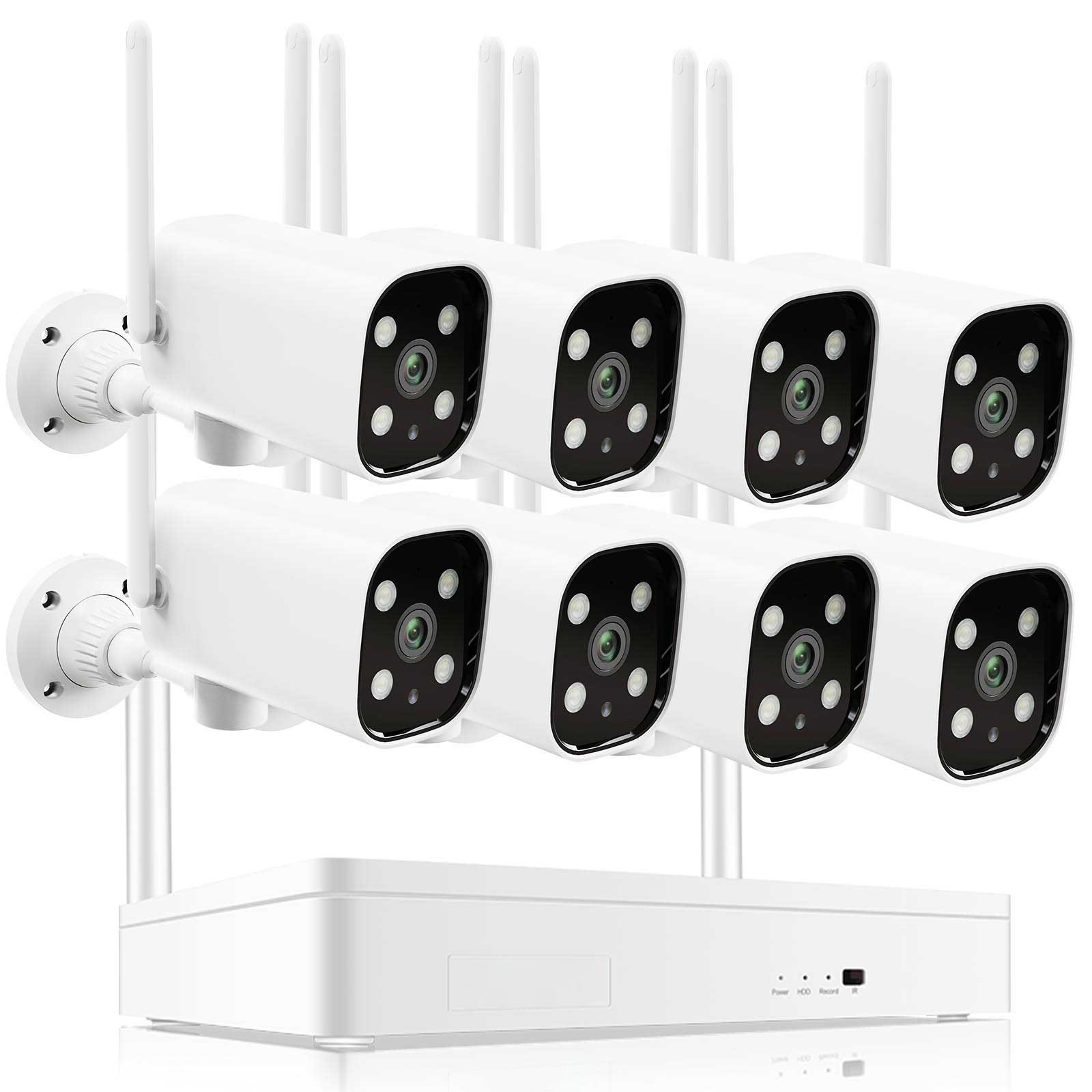 ANRAN 5MP 8CH видео система 1920P беспроводной монитор WIFI P2P камера видеонаблюдения NVR комплект