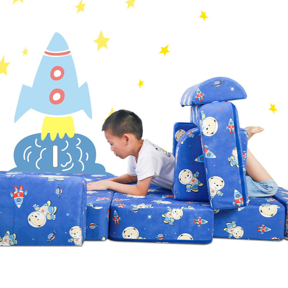 SAIEN DIY Foldable Lazy Sofa Soft Baby Play Bed Children Mini Kids Sofa/Cushion Fun Game Children Climbing Play Couch