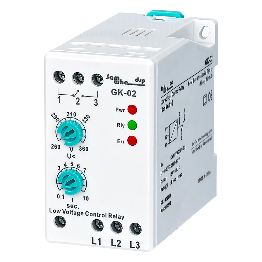 Samwha-dsp Gk-02 Phase Failure Low Voltage Analogue Adjustable 3*380v Non-neutral Overcurrent Tester Protection Relay