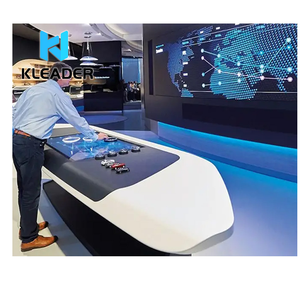Interactive table equipment development desktop inductive projection exhibition hall display desktop digital table circular