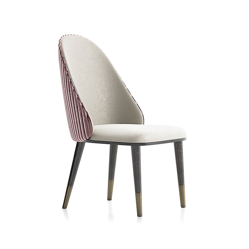 Modern dining chairs leather with shell back solid wood legs dining room set chair dining room furniture wholesale design