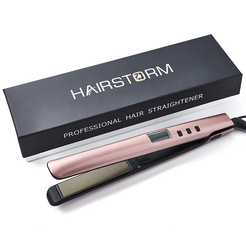 Private Label Custom Flat Ironsplanchas de cabello profesionales Rose Gold 1 Step Styler 2 In 1 Hair Straightener And Curler