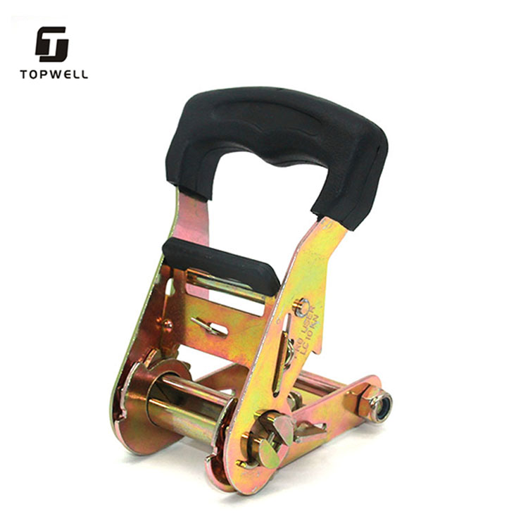Hot sale 1 1/4" 1.5 Ton Ratchet tie down buckle with rubber cover