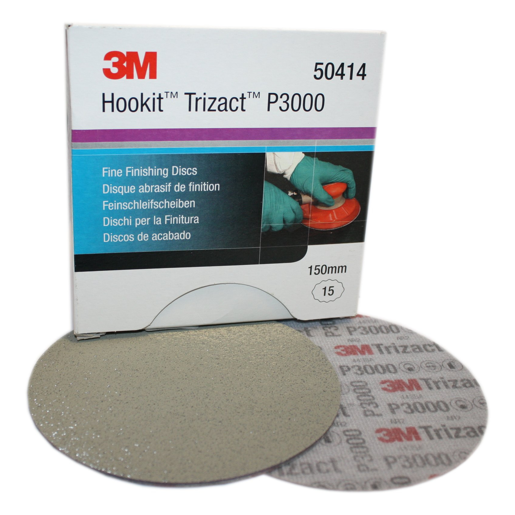 3M 02085 6 дюймов 3000 грит, Влажная и сухая наждачная бумага, шлифовальный блок, мягкая абразивная губка trizact, полировальная Наждачная губка