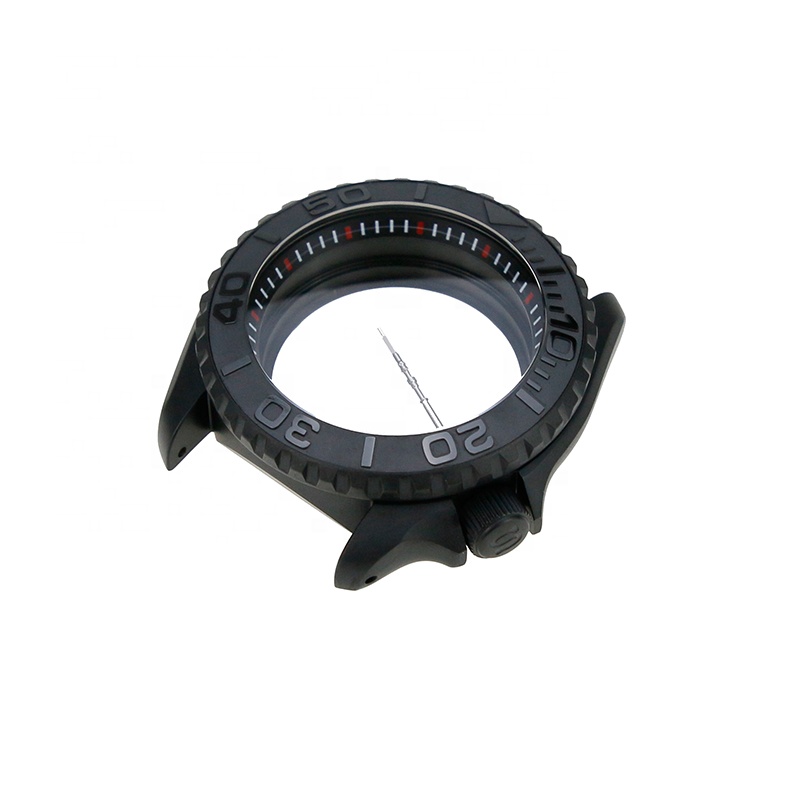 20ATM 316L нержавеющая сталь SKX007 4H часы с заглушкой корпус для дайвинга чехол матовый черный