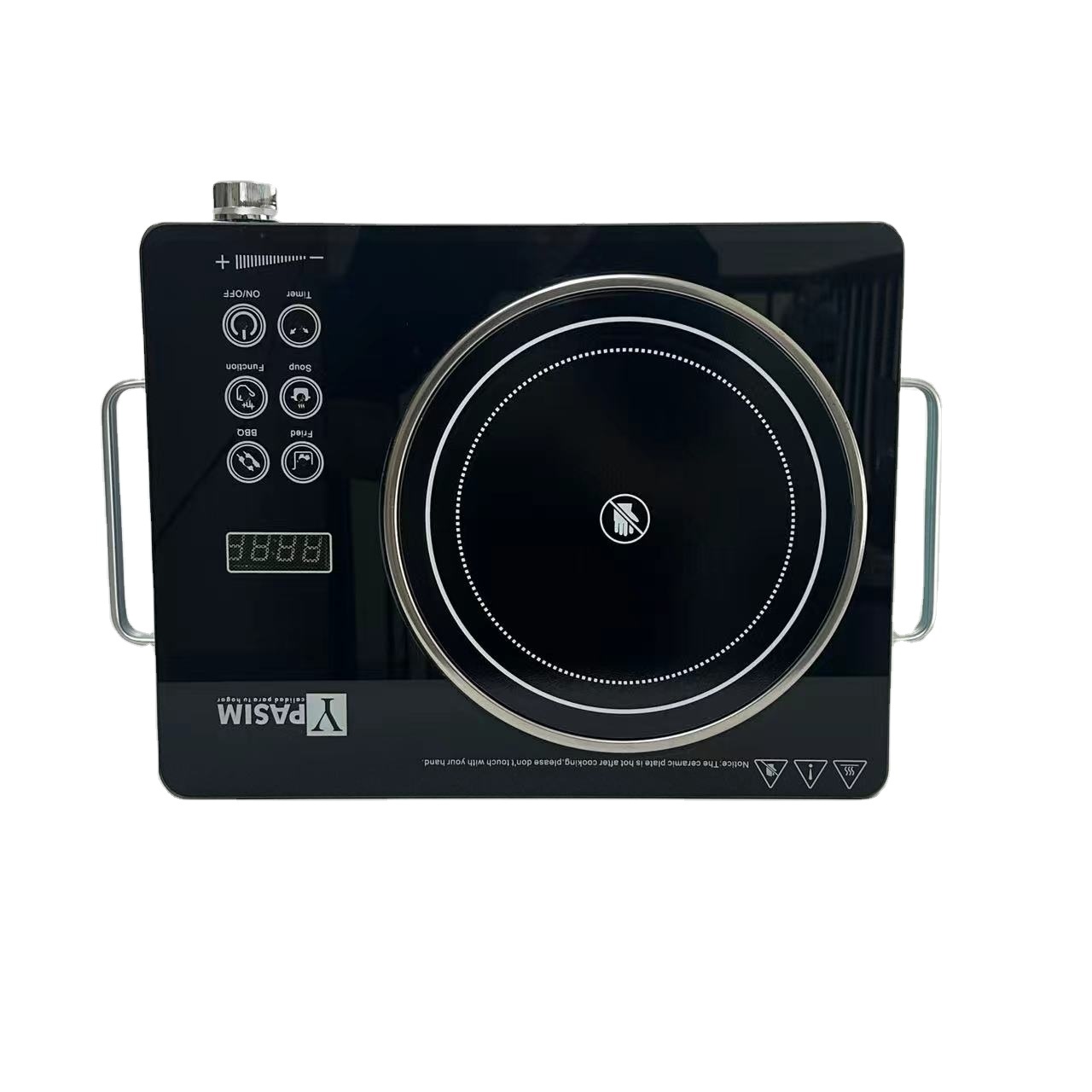 High quality 220V polished glass double ring touch control ceramic glass crystal glass stove for home appliances