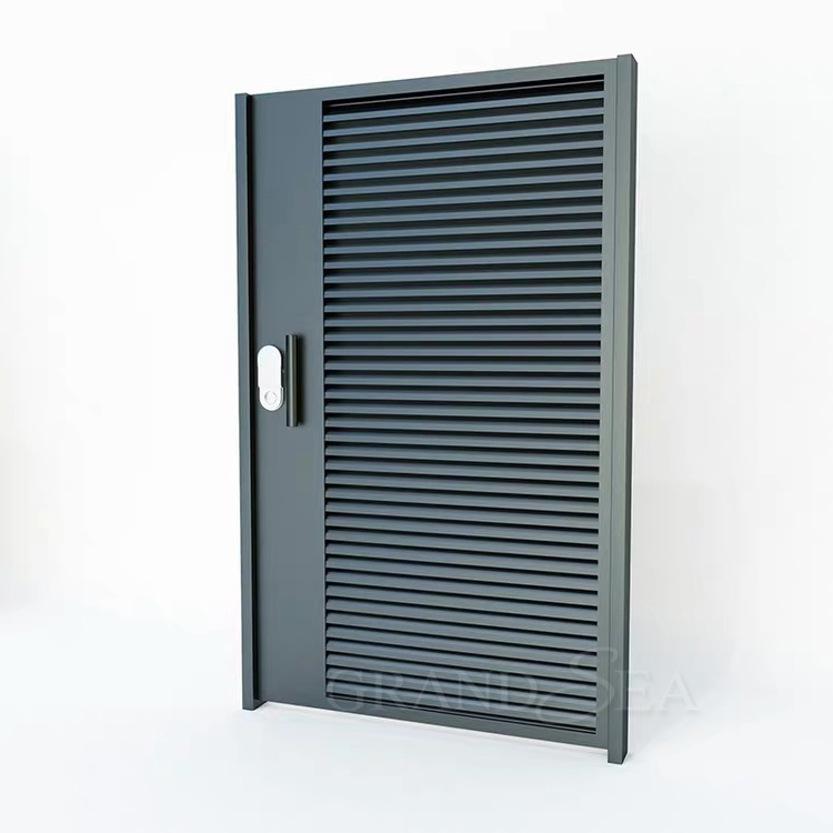 Main entrance security easy- installed outdoor diy home door decoration composite wpc garden fence gates aluminum fence gate