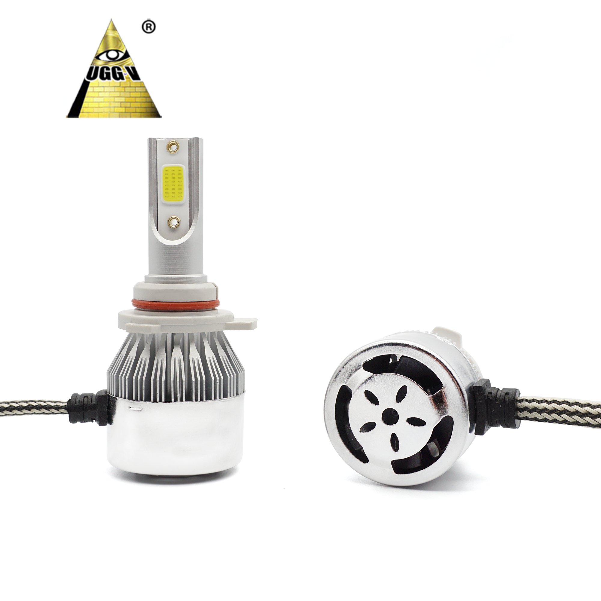 Лучшая Цена по прейскуранту завода C6 9012 светодиодные фары с 9012 DC 12V до 24V 72W 7600LM