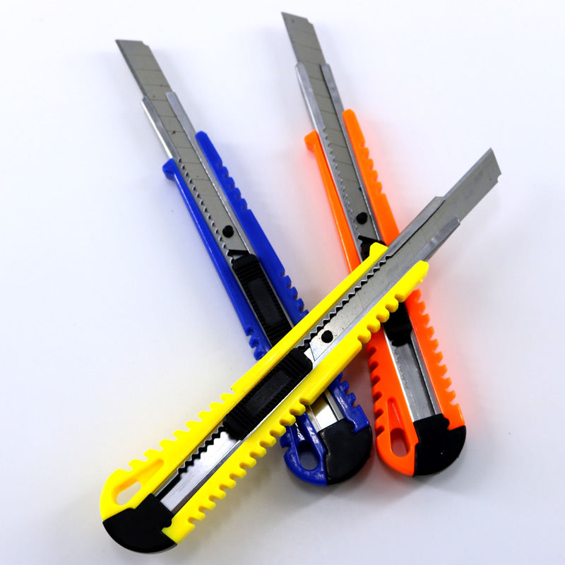 stationery small Plastic handle 9 mm Blade Utility cutter