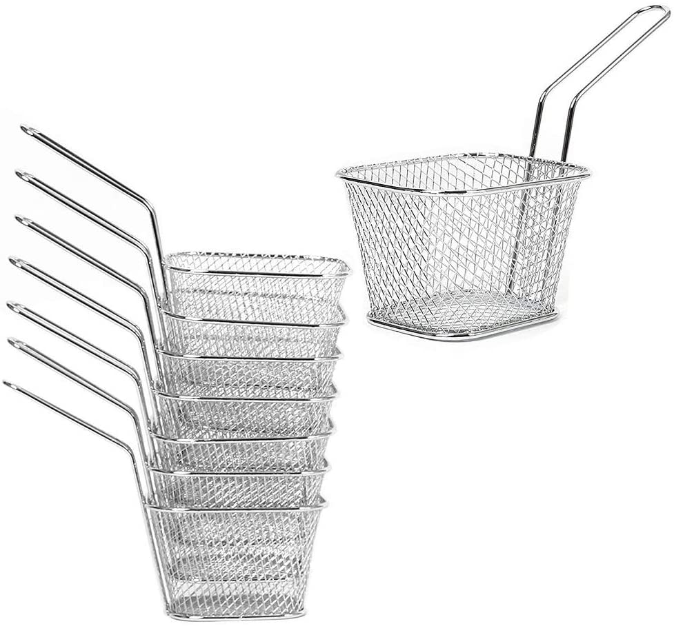 Factory Sale Various Holder Square Pan Stainless Steel French Fries Basket