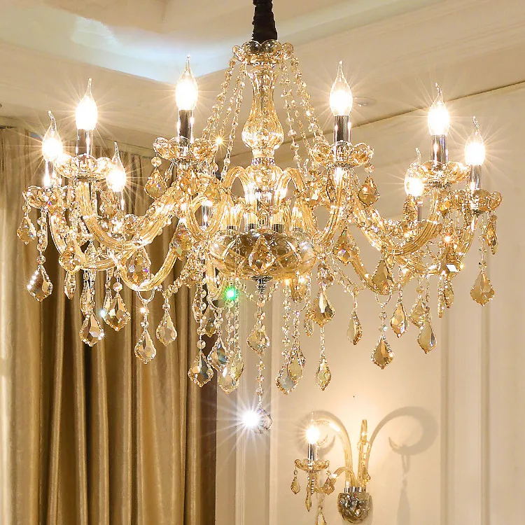 8 Arms Crystal Chandelier Lighting 60cm Height Crystal Modern Chandelier Wholesale Modern Crystal Gold Chandelier