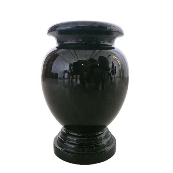 Cemetery granite stone floor lamps and flower vases for tombstone