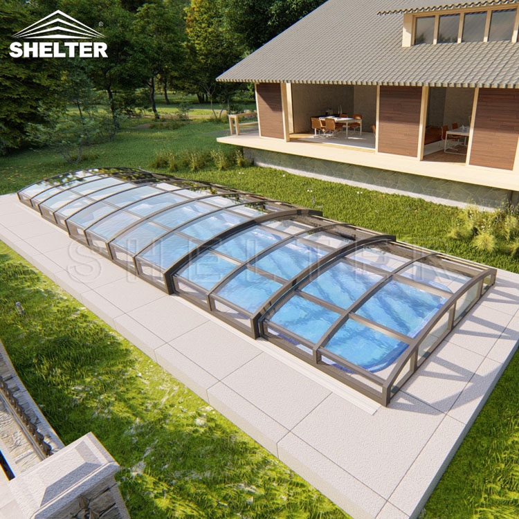 Низколинейный Телескопический корпус для бассейна Cubierta Para Piscina 6x3
