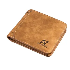 2021 New fashion men wallets short design male purse pocket wallet pu leather brand wallet