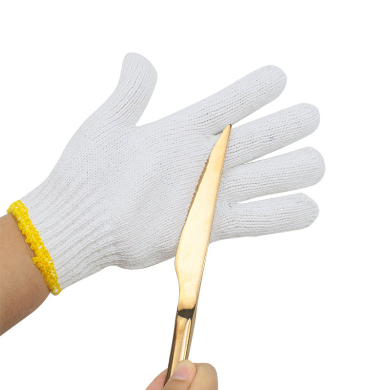 Wholesale high quality safety work gloves nylon cotton knitted coated gloves