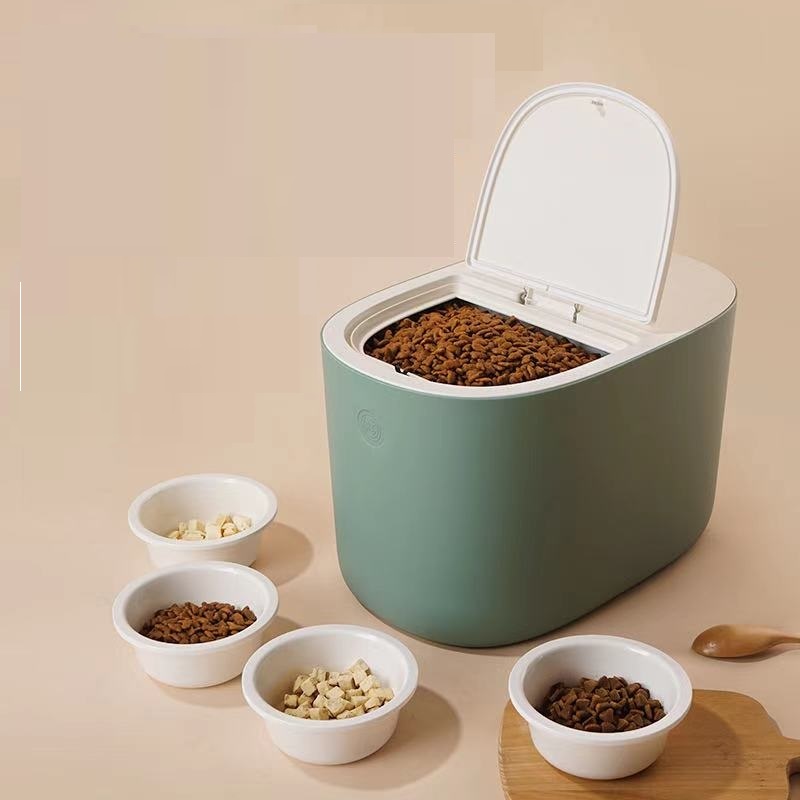 Pet Food Storage Container, Pet Supplies Plastic Storage Bin Moisture-proof Sealing Cat Dog Food Storage Box