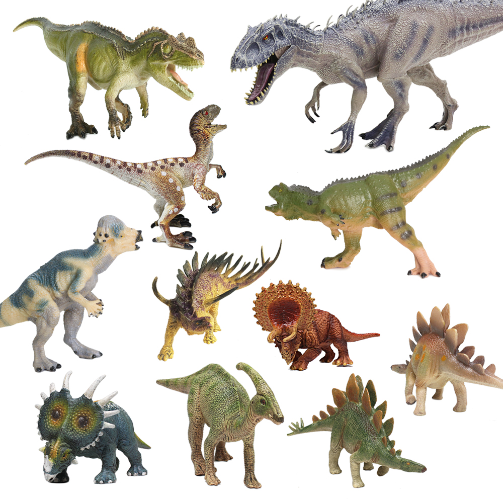 Many Kinds Different Size Dinosaur World Gift PVC Realistic Solid Dinosaurs Model Plastic toy Action Figure