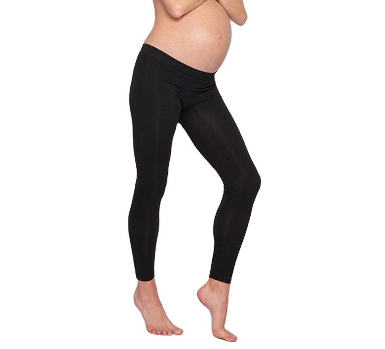 OEM ODM Mid Compression Pregnancy Bamboo Under-Bump Maternity Leggings