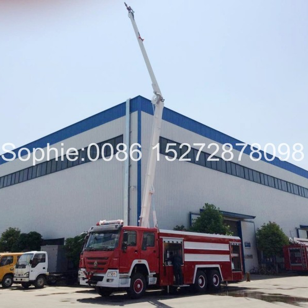 SINOTRUK HOWO 6x4 6x6 правосторонний аварийно-спасательный башенный пожарный Автоцистерна 18 м с водой и пеной пожарная машина