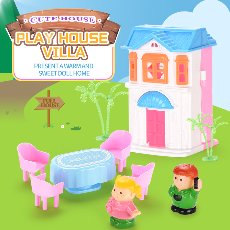 Мини Крытый ролевые игры DIY мебель игрушки замок игрушка пластиковый сложенный Объединенный дом игрушки набор для детей подарок для девочки