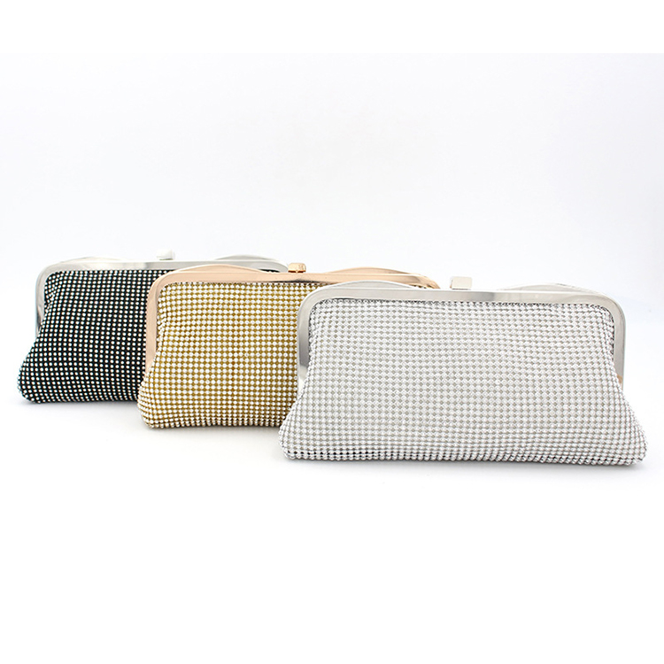 New Arrival Factory Supply Wedding Party Casual Rhinestone Evening Bag Clutch Dinner Bag Cluth Bag Evening Rhinestone