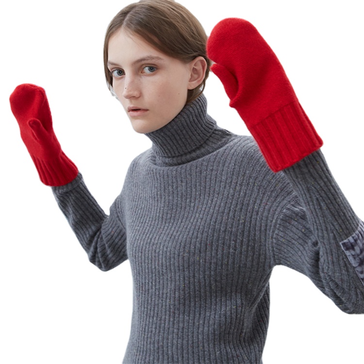 2021 Ladies winter warm and comfortable cashmere soft cashmere knitted gloves