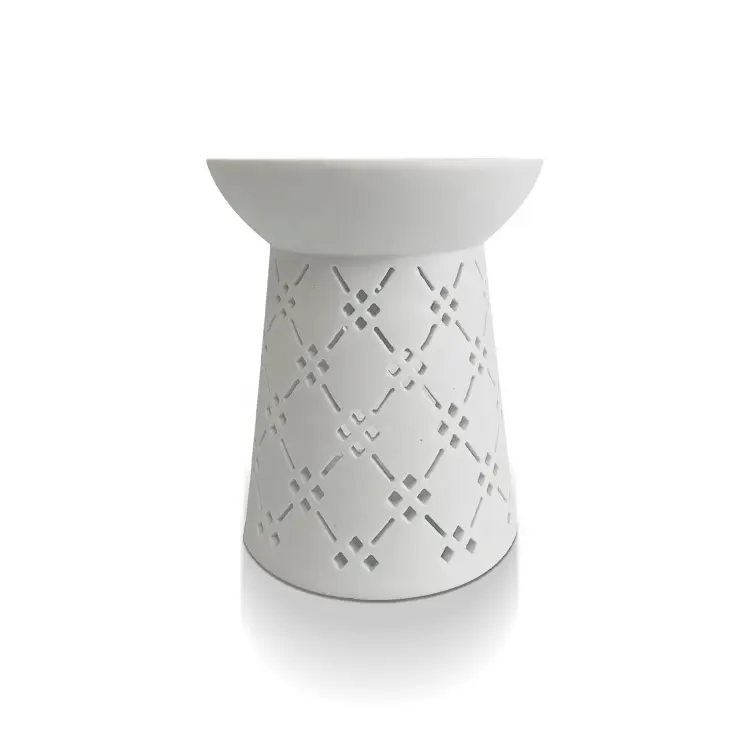 wholesale OEM eco-friendly hotel white ceramic Candle Tart Burner