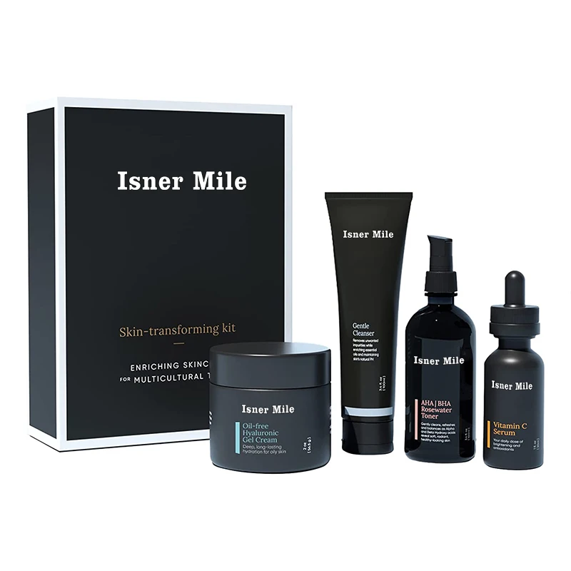 OEM/ ODM Private Label Men Grooming Kit Cream Cleanser Toner Vitamin C Serum set