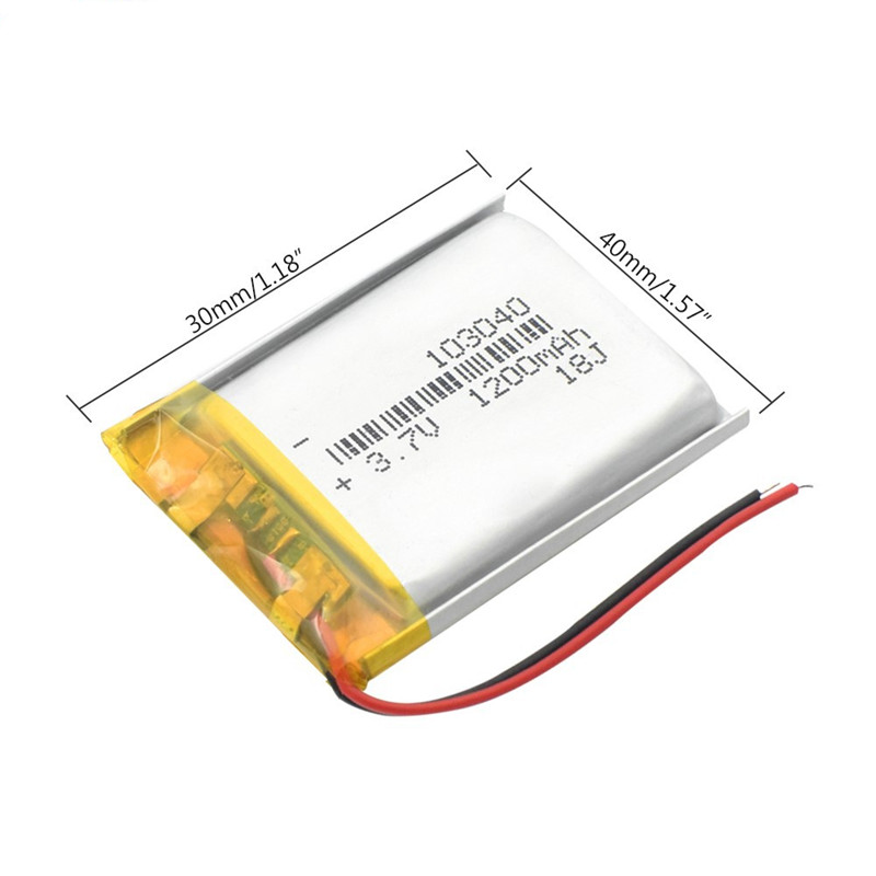 LiPo Polymer Battery cell 3.7V 1200 mAh 103040 For Game player GPS Sat Nav Camera Driving recorder