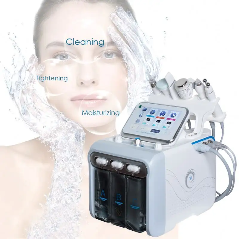 6 in 1 Deep Cleansing Analysis Aqua Microdermabrasion Skin Hydra Peeling Facial Machine