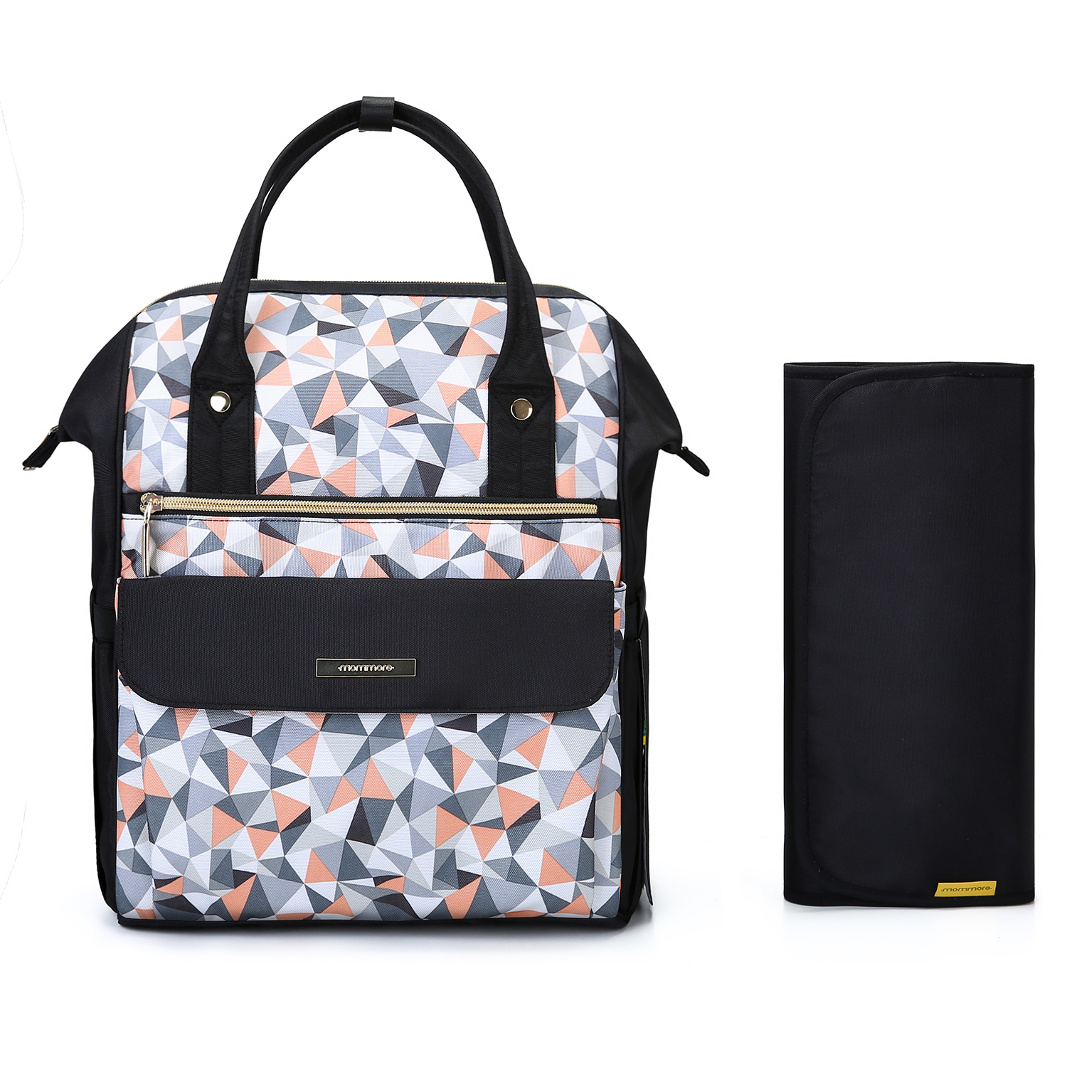 Wholesale stylish babies nappy bag mother backpack mommy diaper bags with changing mat